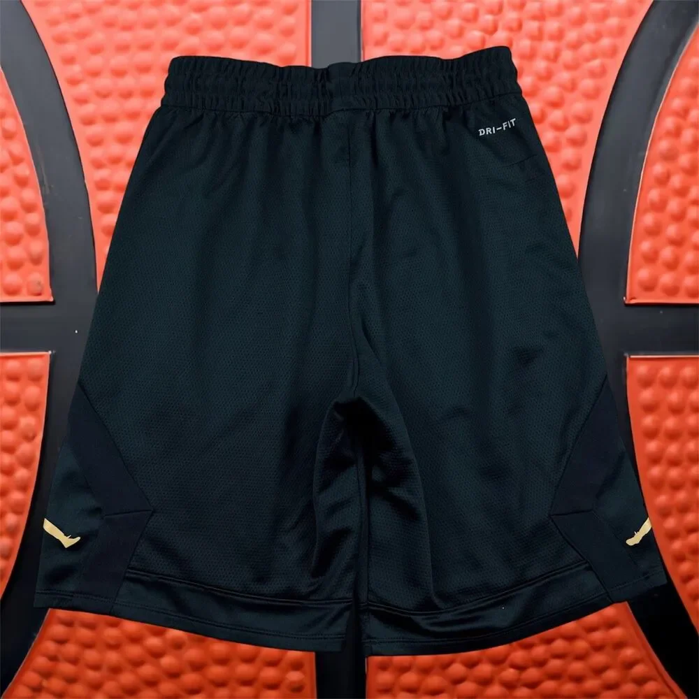 Nike Air Jordan Men's BLK/GOLD Diamond Rise Basketball Shorts S Small 887438 014